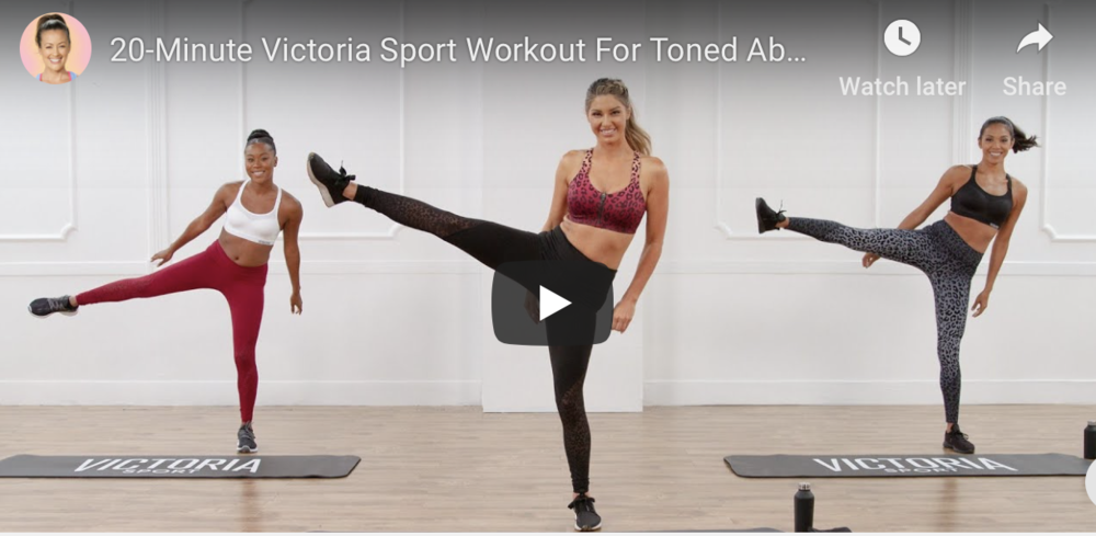 20 Min Victoria Sport HIIT Workout for Abs + Ass